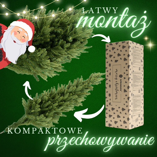 Choinka sztuczna premium 220 cm świerk PE