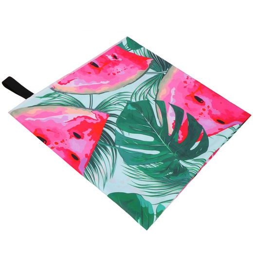 Ręcznik plażowy 90x180 cm mikrofibra, szybkoschnący na basen arbuzy, liście