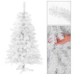 Choinka sztuczna 150 cm jodła biała nowoczesna jak żywa, ze stojakiem