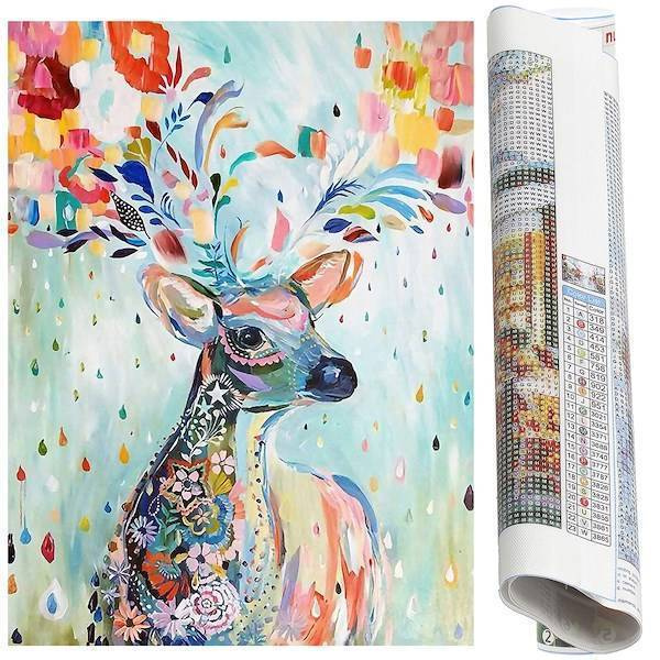 Haft diamentowy jelonek mozaika diamentowa 40x30 cm