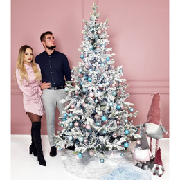 Choinka sztuczna premium 250 cm świerk ośnieżony drzewko bożonarodzeniowe PE