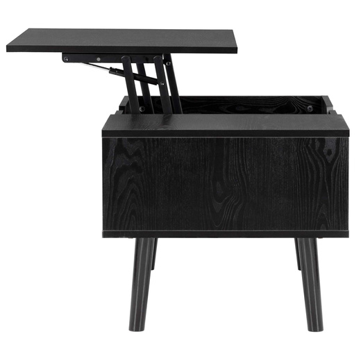 Stolik kawowy z podnoszonym blatem i schowkiem, ława do salonu 100x50x43 cm czarny