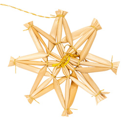 Ozdoby choinkowe, bombki słomiane 48 szt. naturalne dekoracje świąteczne, brązowe