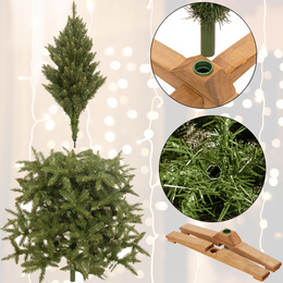 Choinka sztuczna 220 cm Premium Royal Trees świerk kaukaski z drewnianym stojakiem