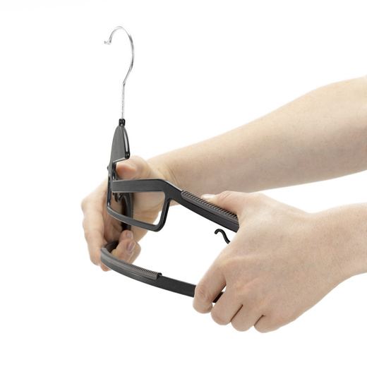 Wieszaki na ubrania 20 szt. antypoślizgowe plastikowe odzieżowe do szafy czarne