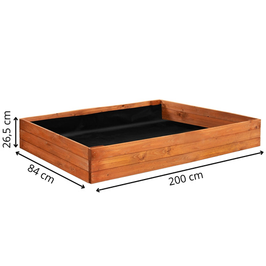 Skrzynia na warzywa drewniana 200x84x26,5 cm wysoki warzywniak zielnik impregnowany
