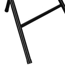 Stół składany cateringowy 110x80 cm okrągły stolik bankietowy koktajlowy czarny