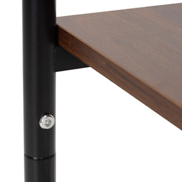 Szafka nocna, stolik z półkami do sypialni 35x31x59 cm nakastnik, ciemnobrązowy