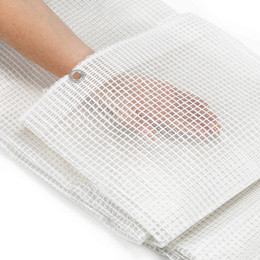 Plandeka 3x4m 100g/m2 gruba płachta ochronna biała, transparentna