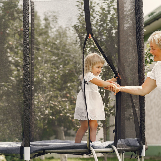 Osłona na sprężyny z siatką do trampoliny zewnętrzną 12FT 360/366/369 cm niebieska