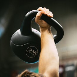 Kettlebell 10 kg odważnik, hantla do ćwiczeń ABS kula do treningu siłowego, czarny