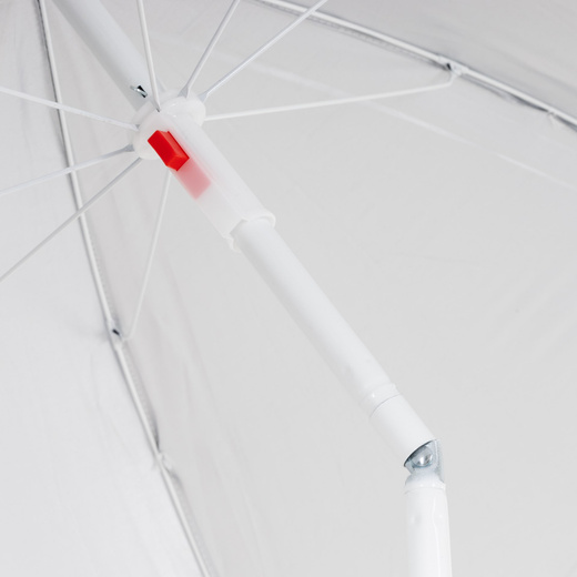 Parasol plażowy 160 cm ogrodowy, przeciwsłoneczny UPF50+ składany, łamany na balkon, taras, szary