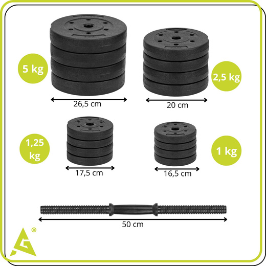 Hantel do ćwiczeń 40 kg hantla regulowana zestaw obciążeń 2x20 kg gryf do treningu siłowego