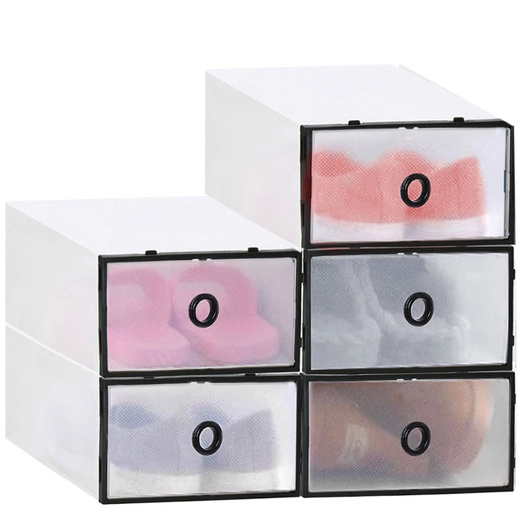 Pudełko na buty 5 szt. z szufladą 35x23x12 cm organizer na obuwie przezroczysty