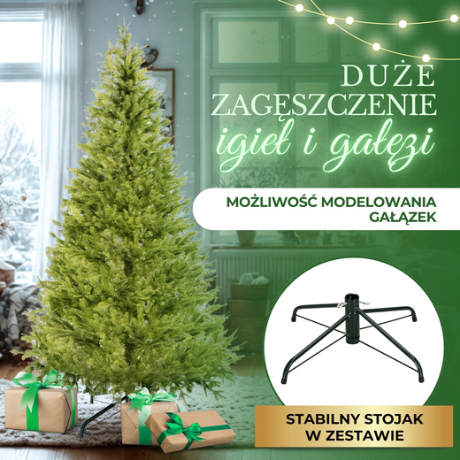 Choinka sztuczna 180 cm premium świerk PE 