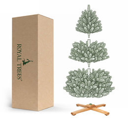 Choinka sztuczna 240 cm Premium Royal Trees świerk syberyjski z drewnianym stojakiem