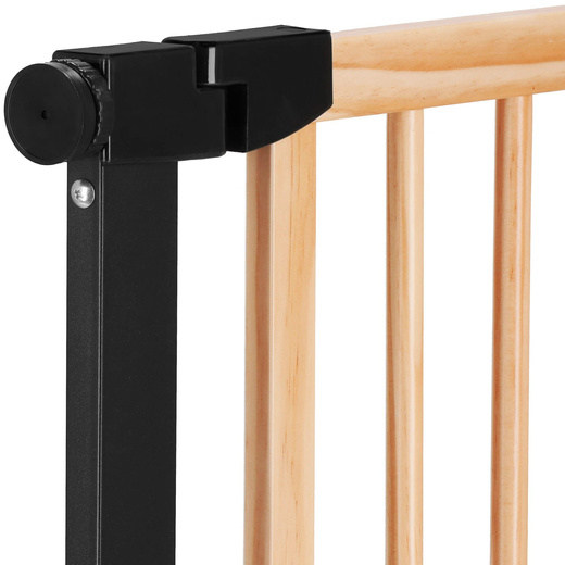 Bramka zabezpieczająca schody 75-82 cm bramka rozporowa brązowo-czarna