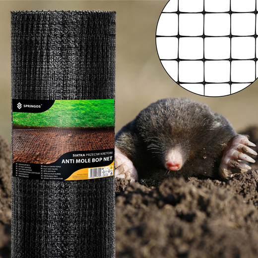 Siatka na krety 2 m x 300 m przeciw kretom, nornicom 30g/m2