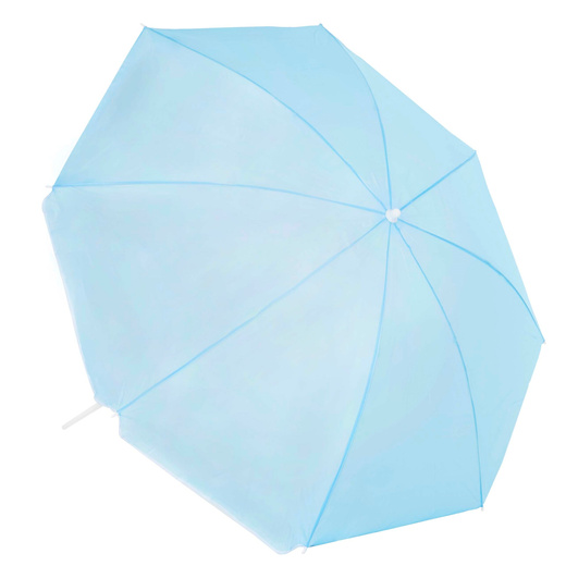 Parasol plażowy 160 cm ogrodowy, przeciwsłoneczny UPF50+ składany, łamany na balkon, taras, błękitny