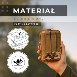 Nerka wojskowa do paska saszetka taktyczna militarna zieleń
