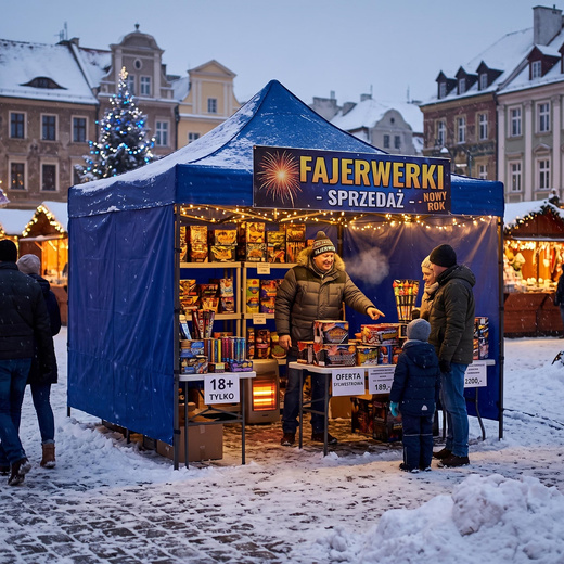 Namiot handlowy 3x3 m ogrodowy, pawilon na imprezy, catering granatowy