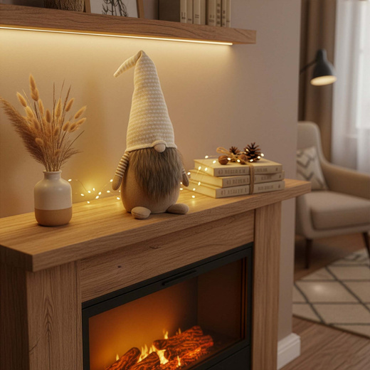 Skrzat świąteczny 51 cm ozdoba bożonarodzeniowa krasnal świąteczny, gnom stojący figurka 