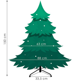 Choinka sztuczna premium 150 cm świerk naturalny, produkcja polska