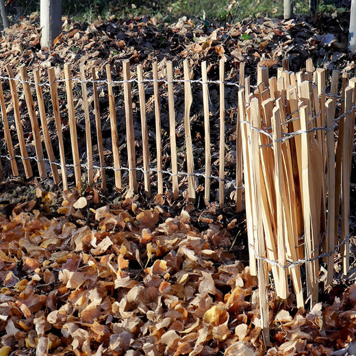 Płot leszczynowy 500x150 cm ogrodzenie drewniane palisada łupanka ogrodowa