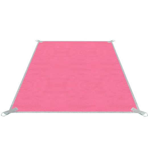 Koc plażowy sand free 200x150 cm mata plażowa dwuwarstwowa różowa