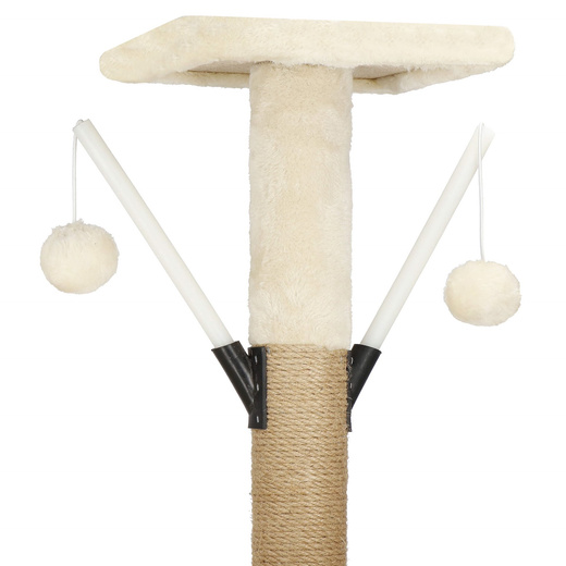 Drapak dla kota sizal 7-poziomowy słupek z zabawką 136 cm