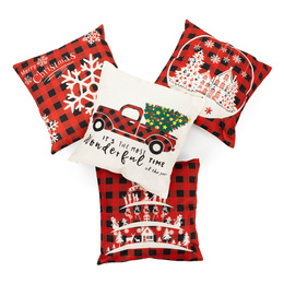 Poszewki świąteczne 40x40cm 4 szt. na poduszkę zestaw na jaśki, dekoracyjne 