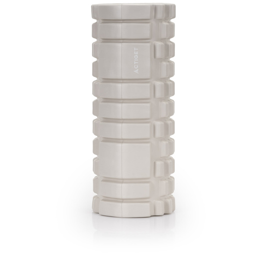 Wałek do masażu, średnio twardy, roller z wypustkami, jasny beż