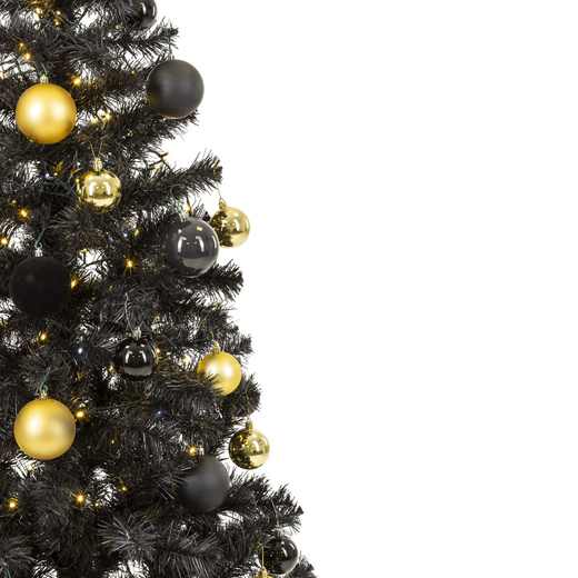 Choinka sztuczna, jodła 150 cm nowoczesne drzewko świąteczne czarne