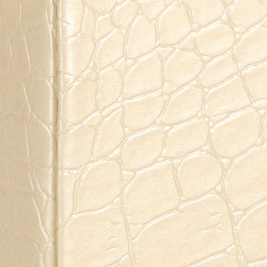 Szkatułka na biżuterię ekoskóra 17,5x14x12,5 cm ecru organizer z przegródkami