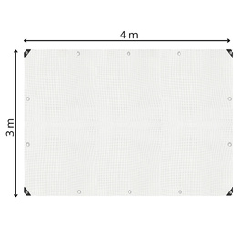 Plandeka 3x4m 100g/m2 gruba płachta ochronna biała, transparentna