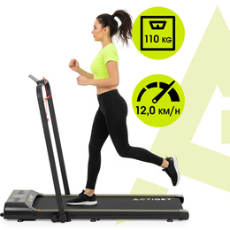 Bieżania elektryczna, domowa 12 km/h z pilotem i aplikacją na telefon treningowa, składana