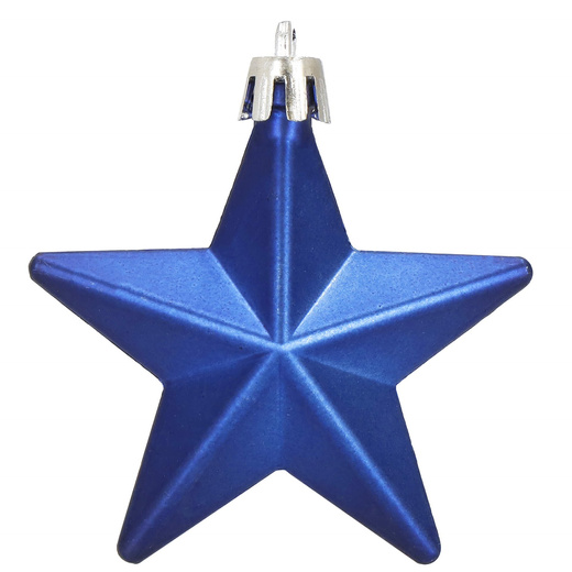 Bombki choinkowe 6 szt. gwiazdki ozdoby świąteczne zestaw granatowy