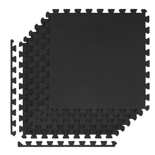 Mata treningowa, ochronna 6 szt. puzzle z pianki EVA 1,2 cm antypoślizgowe, grafitowe