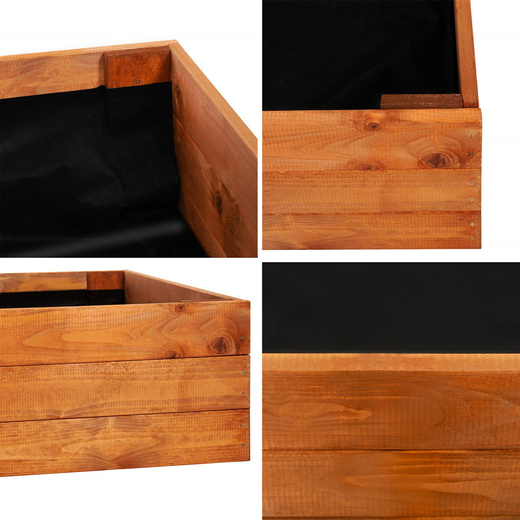 Skrzynia na warzywa drewniana 200x84x26,5 cm wysoki warzywniak zielnik impregnowany