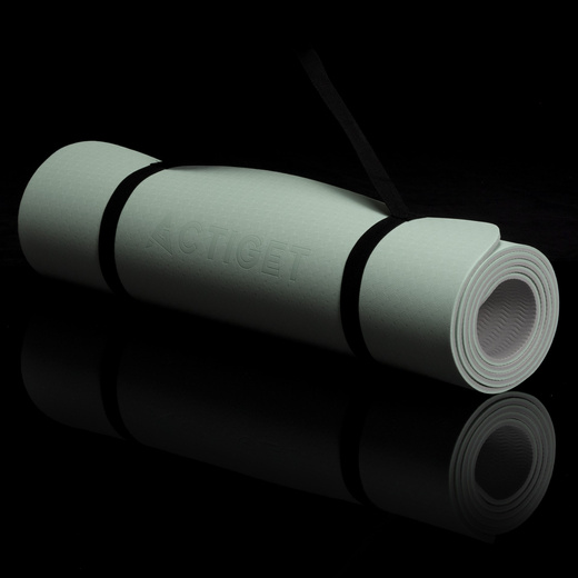 Mata do jogi, ćwiczeń fitness 183x61 cm antypoślizgowa, materac do stretchingu, miętowy