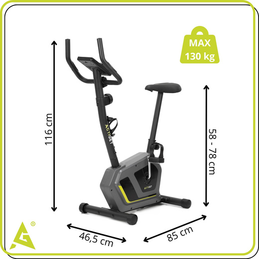 Rower stacjonarny, magnetyczny 8 poziomów oporu, rowerek treningowy z czujnikiem tętna