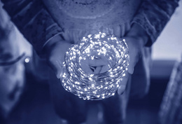 Lampki choinkowe 10 led na baterie druciki mikro biały zimny
