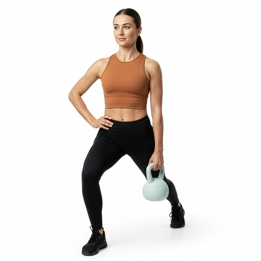 Kettlebell miękki 6 kg kula odważnik hantla ciężar do ćwiczeń fitness, turkusowy