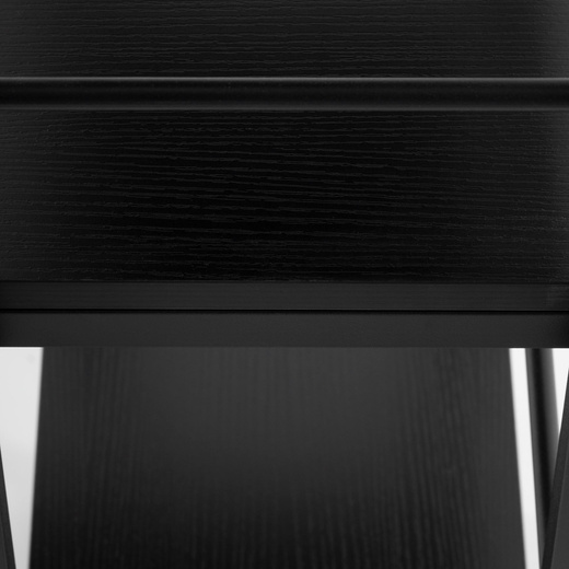 Biurko komputerowe z regałem nowoczesne, stolik loft 120x48x122 cm czarne