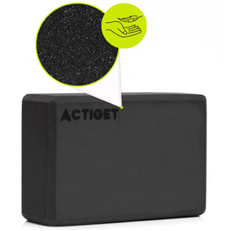 Kostka do jogi piankowa EVA 23x15x7,5 cm klocek blok do ćwiczeń pilates stretching czarny
