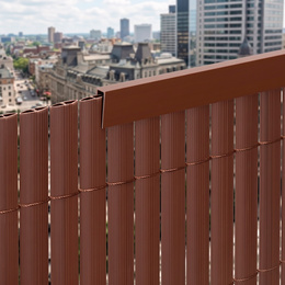 Maskownica, profil do osłony maskującej 100 cm PVC na balkon, taras, ogrodzenie, brązowa