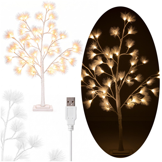 Świecące drzewko 90 cm sosna 48 Led drzewko świąteczne dekoracja ozdoba świetlna