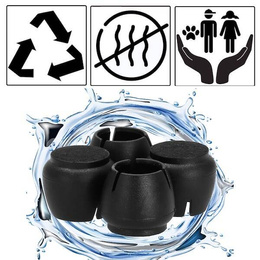 Nakładki na nogi krzesła silikonowe 4 szt. czarne ochraniacze na meble 12-16 mm