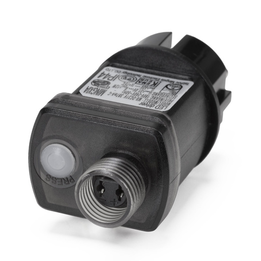 Zasilacz PRO do lampek 12W oświetlenia świątecznego IP44 + pilot z funkcją timer