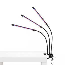 Lampa do doświetlania roślin LED do wzrostu uprawy 3 panele z timerem i klipsem, usb